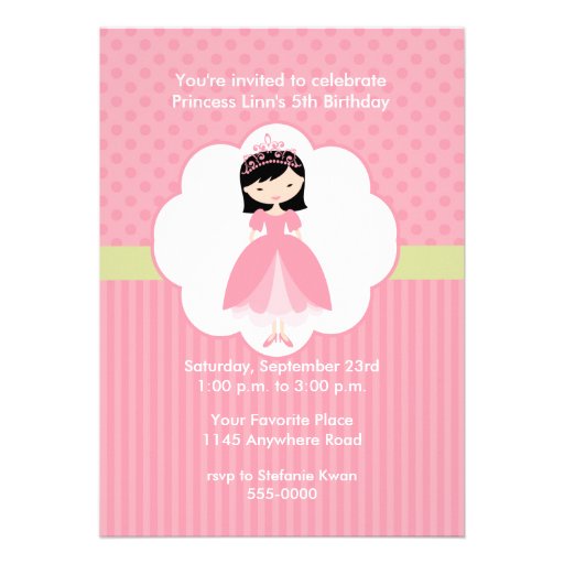 Asian Princess Birthday Party Invitation