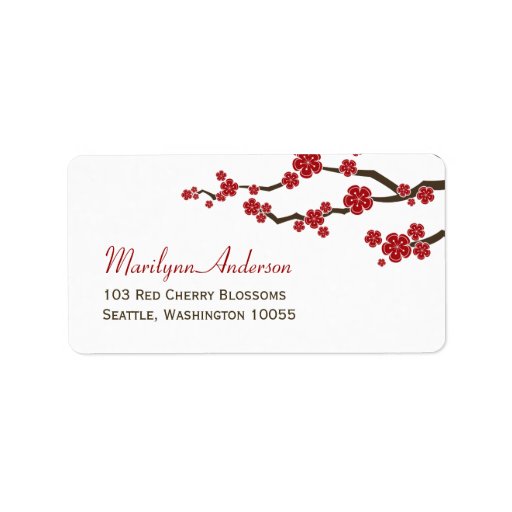 Cherry Blossom Labels, Cherry Blossom Address Labels, Return Address