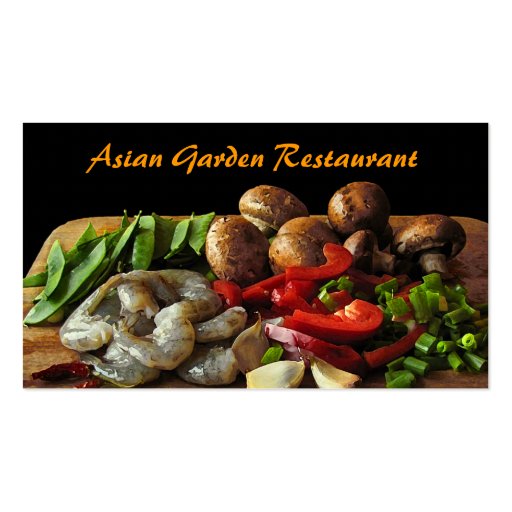 Asian Restaurant Business Card (front side)