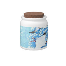 Asian Sea Birds Candy Jar