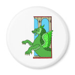 Asian Statue Dragon Refrigerator Magnet