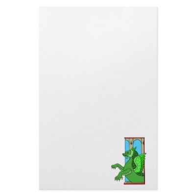 Asian Statue Dragon Customized Stationery by dragons_lair