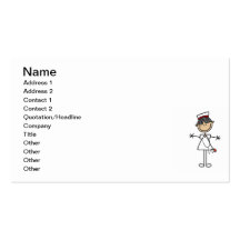 Asian Stick Figure Nurse T-shirts and Gifts Business Cards