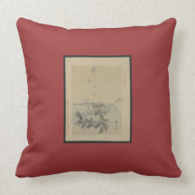 Asian Stream Throw Pillow