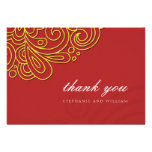 Asian Swirl Wedding Thank You Card Invitation at Zazzle