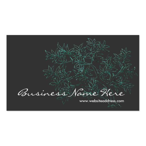 Asian Themed Tree Design Business Cards (front side)