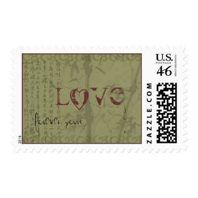 Asian Valentine Postage by ArtByLindaLou