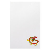 Asian Yellow Dragon Stationery