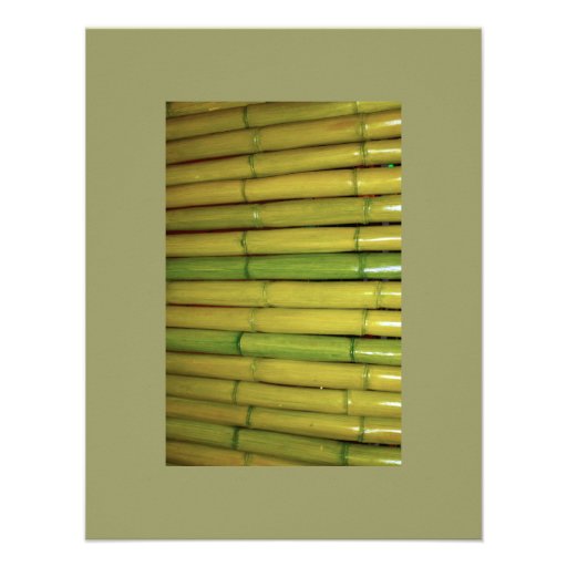 Asian Zen Green Bamboo Stalks Botanical Photo Invite