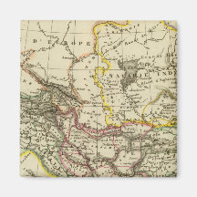 Asiatic Turkey, Persia, Afghanistan Refrigerator Magnet