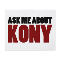 Ask About Kony 2012 Stop Joseph Kony Question Flyers