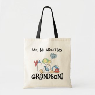 Ask About My Grandson Tshirts and Gifts bag