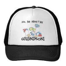 Ask About My Grandson Tshirts and Gifts Hat