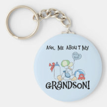 Ask About My Grandson Tshirts and Gifts Keychains