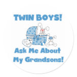 Ask About My Twin Grandsons Stickers
