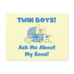 Ask About My Twin Sons Tshirts and Gifts Postcards