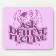 Ask Believe Angels Violet Mouse Pad