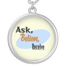 Ask Believe Receive Pendant necklaces