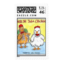 ask-dr-julia, ©2009 Dr. Julia Chicken postage