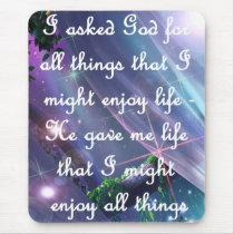 Ask God Mousepad by tshirts4christians Ask God Mousepad