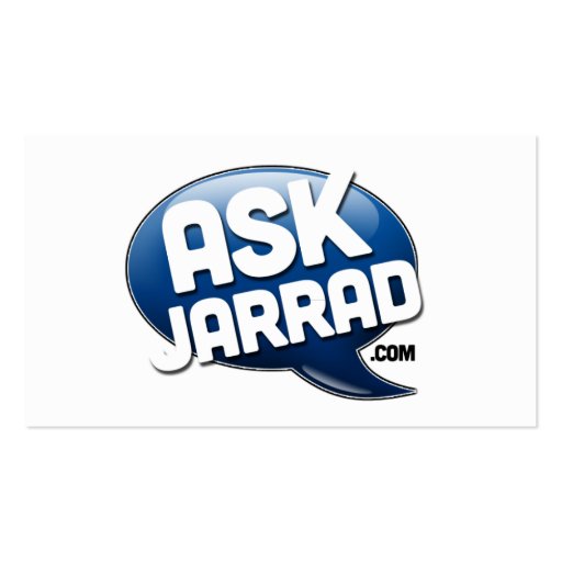 Ask Jarrad Promo Biz Card Business Card (front side)