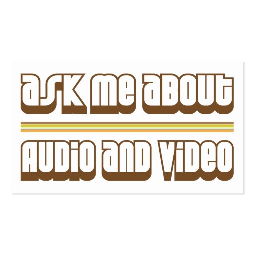 Ask Me About Audio and Video Business Card Template (back side)