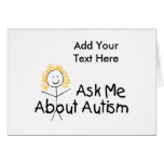 Ask Me About Autism (Girl 1) Greeting Card
