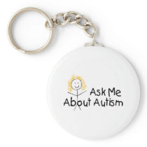 Ask Me About Autism (Girl 1) Key Chain