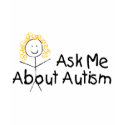Ask Me About Autism (Girl 1) t-shirts