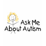 Ask Me About Autism (Girl 1) t-shirts