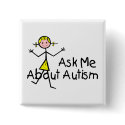 Ask Me About Autism (Girl 2) buttons
