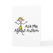 Ask Me About Autism (Girl 2) Cards