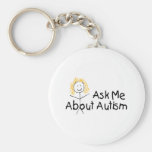 Ask Me About Autism (Girl) Key Chain