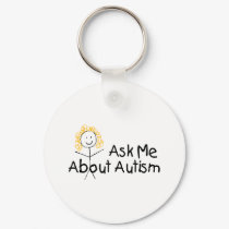 Ask Me About Autism (Girl) keychains