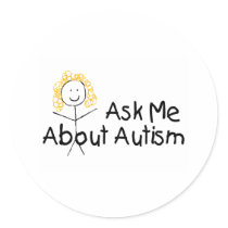 Ask Me About Autism (Girl) stickers