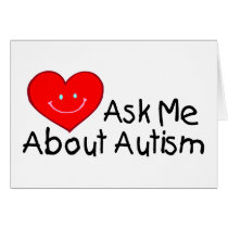 Ask Me About Autism (Heart) Card