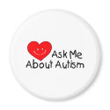 Ask Me About Autism (Heart) magnets