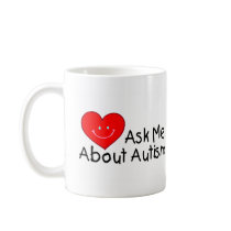 Ask Me About Autism (Heart) Mug