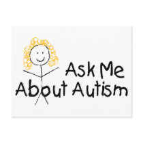 Ask Me About Autism postcards