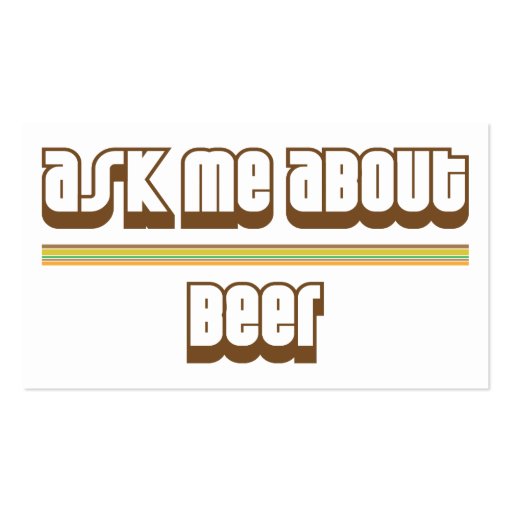 Ask Me About Beer Business Card Template (back side)