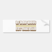 Ask Me About Cross Country Skiing Bumper Sticker