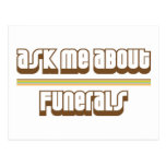 Ask Me About Funerals Post Cards