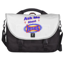Ask Me About Jesus Bag For Laptop