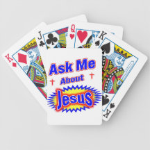 Ask Me About Jesus Bicycle Playing Cards