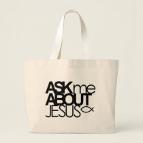 Ask Me About Jesus Tote bags by AskMeAboutJesus Ask Me About Jesus Tote bags