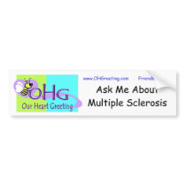 Ask Me about MS ~ vinyl bumpersticker by ohgreeting Ask Me about MS ~ vinyl bumpersticker