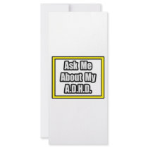 Ask Me About My A.D.H.D Rack Card Template