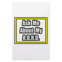 Ask Me About My A.D.H.D Customized Stationery