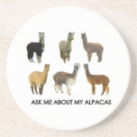 Ask me about my alpacas coasters