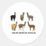 Ask me about my alpacas sticker
